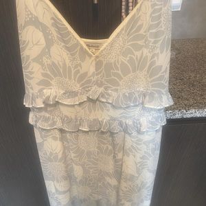 Blue and white floral maxi Madewell dress
